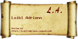 Loibl Adrienn névjegykártya